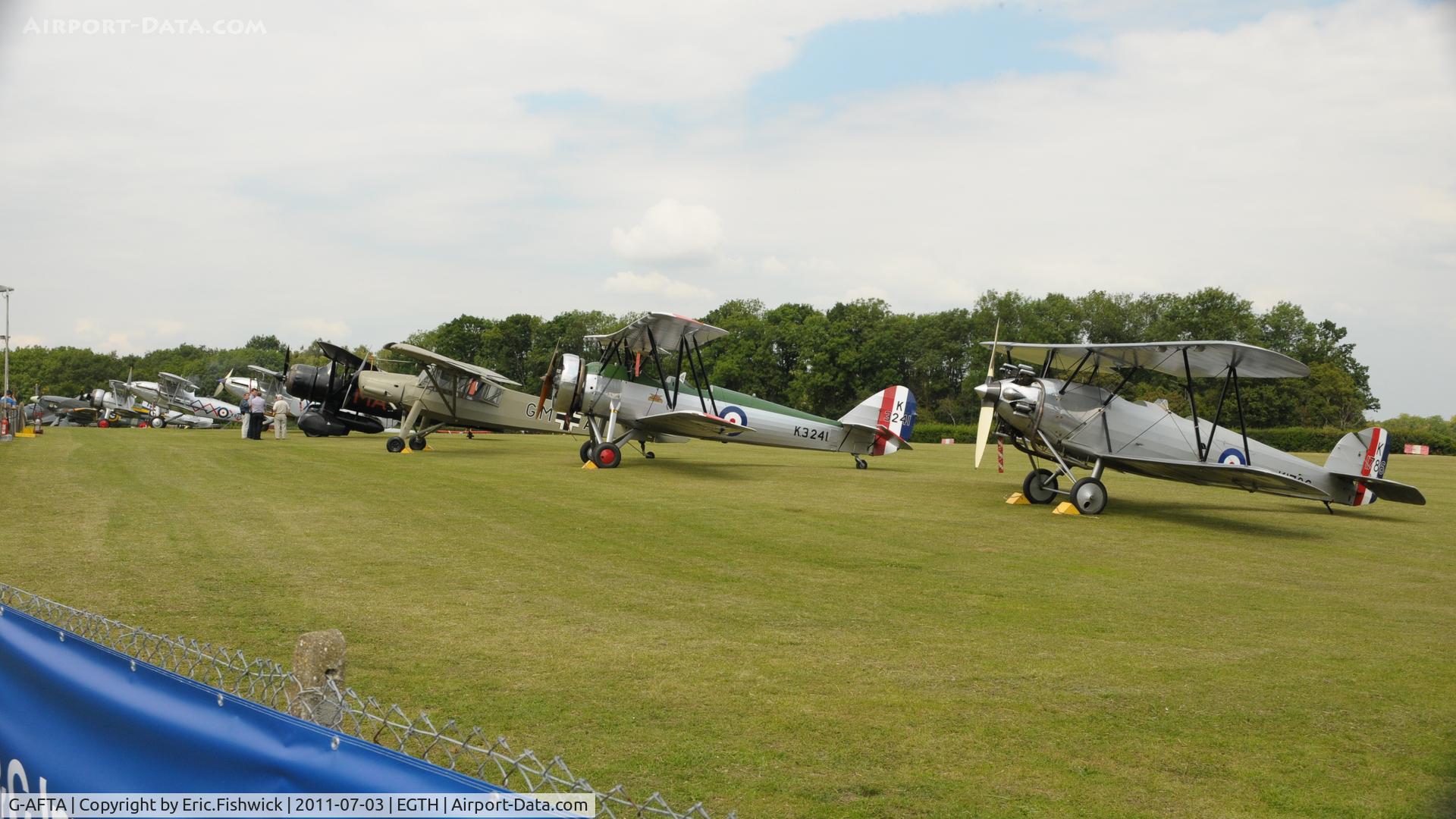 G-AFTA, 1931 Hawker Tomtit Mk1 C/N 30380, Flightline at Shuttleworth Military Pagent Air Display, July 2011