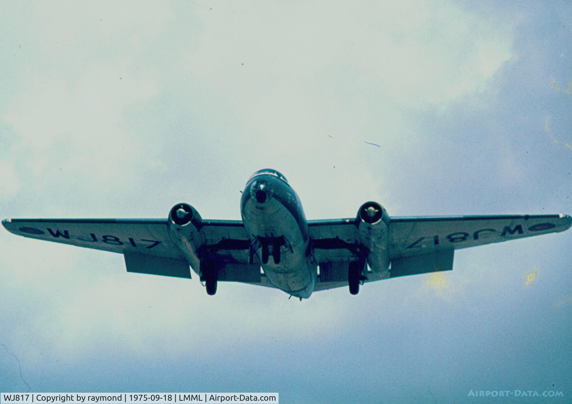 WJ817, 1954 English Electric Canberra PR.7 C/N 71075, Canberra PR7 WJ817 13Sqd RAF