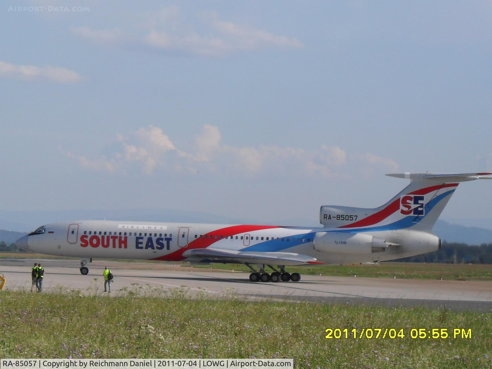 RA-85057, 1989 Tupolev Tu-154M C/N 07A1001, Nice coulor sheme for this beauty!! came in from Moscow