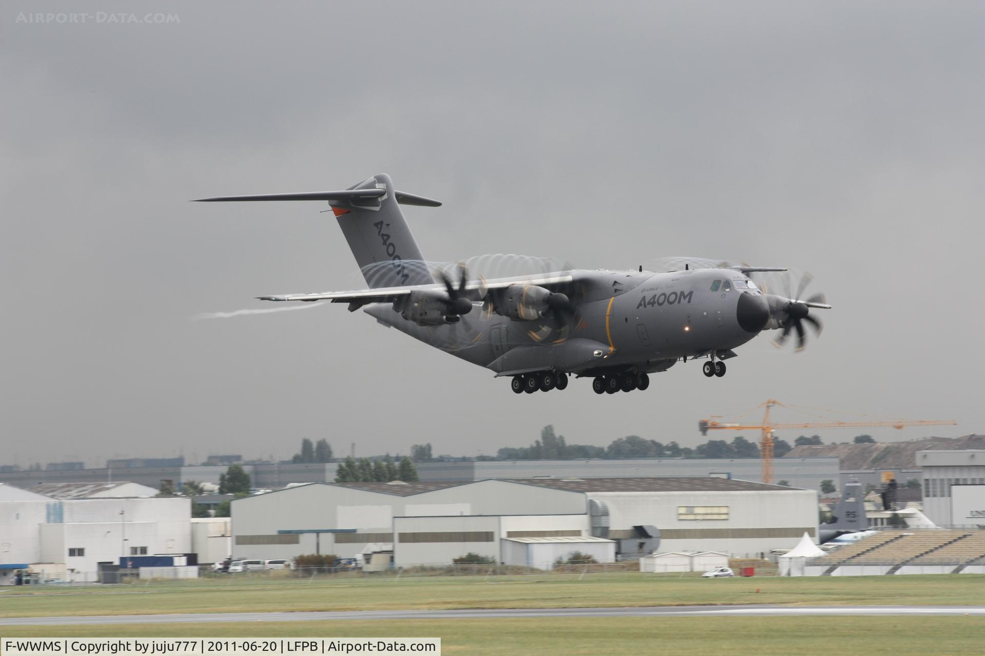 F-WWMS, 2010 Airbus A400M Atlas C/N 003, on display for SIAE 2011