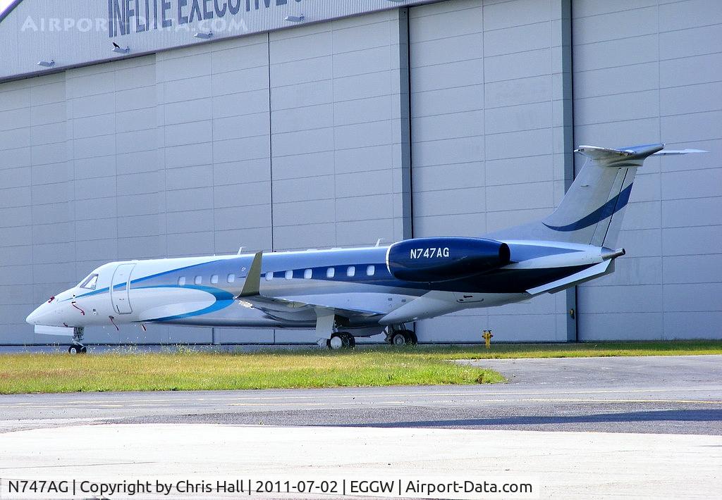 N747AG, 2011 Embraer EMB-135BJ Legacy C/N 14501132, New Embraer at Stansted, delivered 2011-05-26