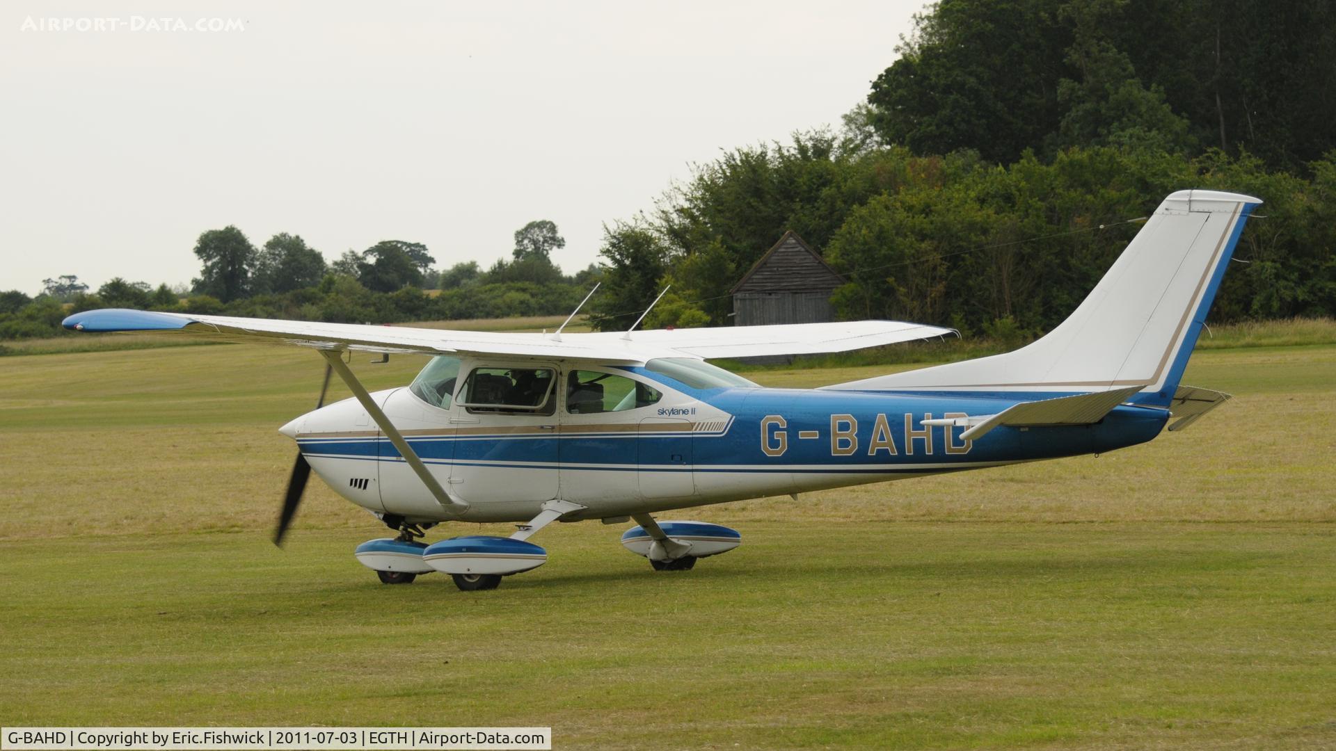 G-BAHD, 1972 Cessna 182P Skylane Skylane C/N 18261501, G-BAHD at Shuttleworth Military Pagent Air Display, July 2011