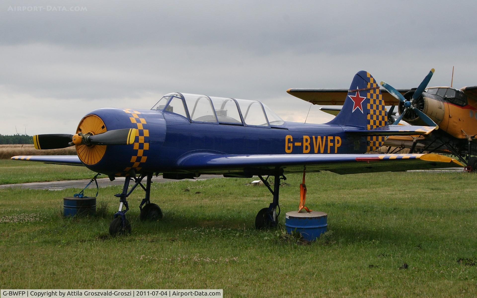 G-BWFP, 1985 Bacau Yak-52 C/N 855503, Air Service Base - Györszentiván-Böny Airfield