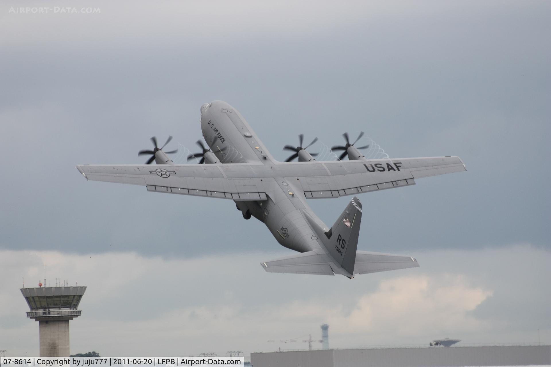 07-8614, 2010 Lockheed Martin C-130J-30 Super Hercules C/N 382-5625, on dislay at SIAE 2011