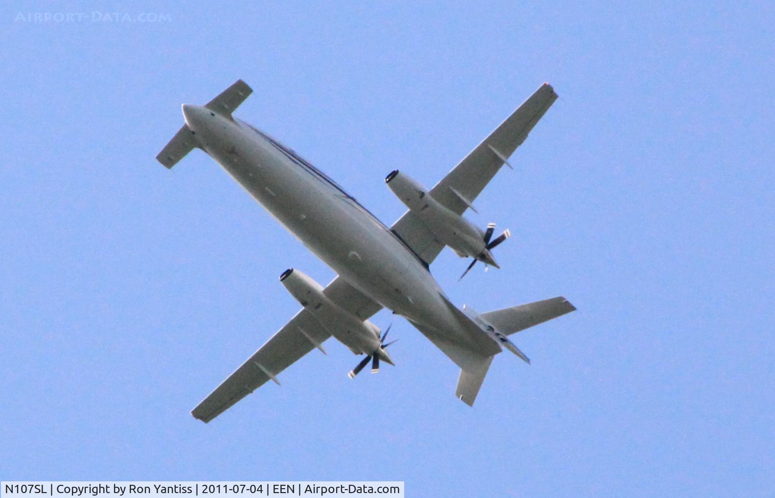 N107SL, 2003 Piaggio P-180 Avanti C/N 1073, Departing Keene, NH and heading West