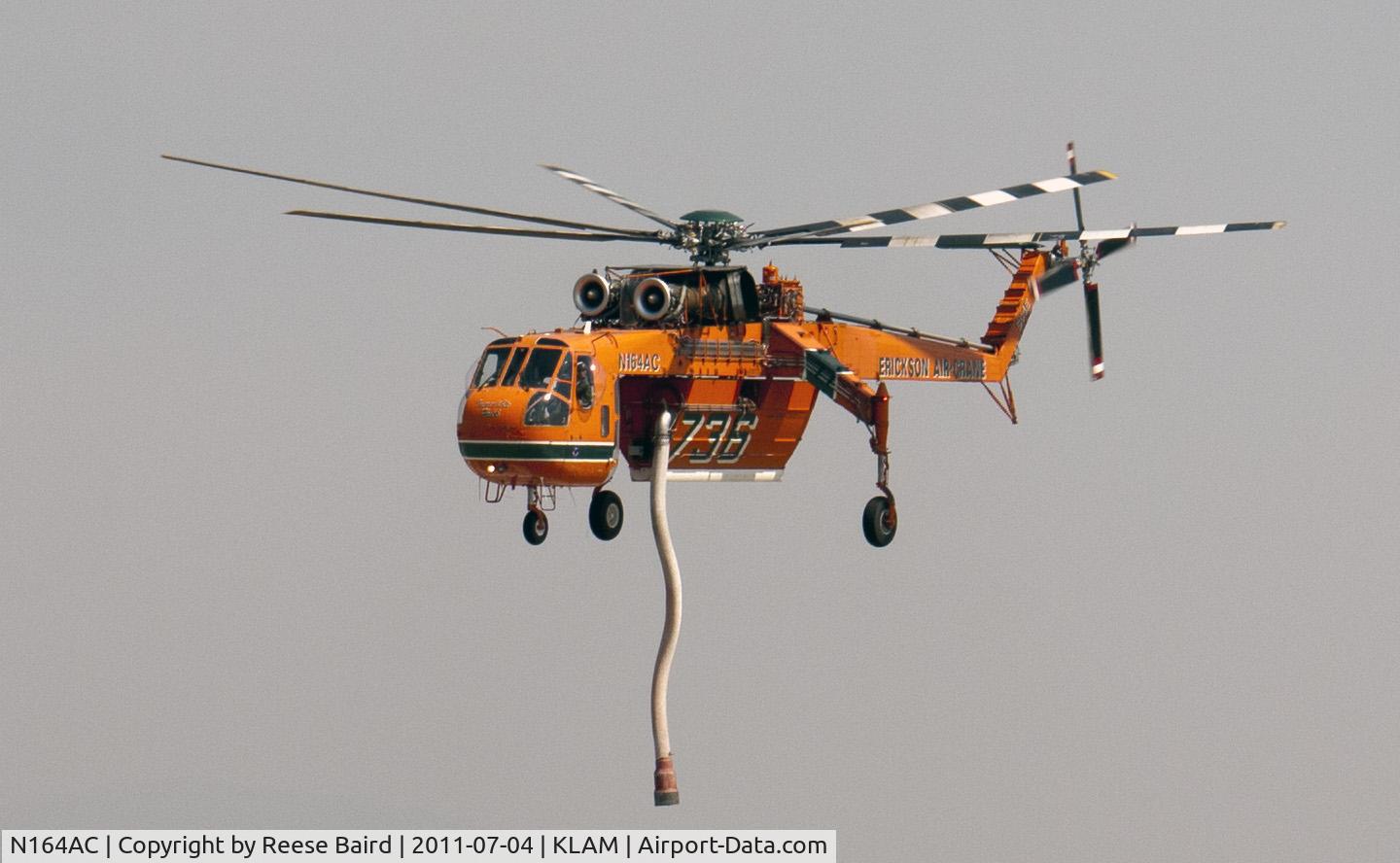 N164AC, 1968 Sikorsky S-64E C/N 64034D, Heading out to fight the Las Conchas Fire near Los Alamos, NM