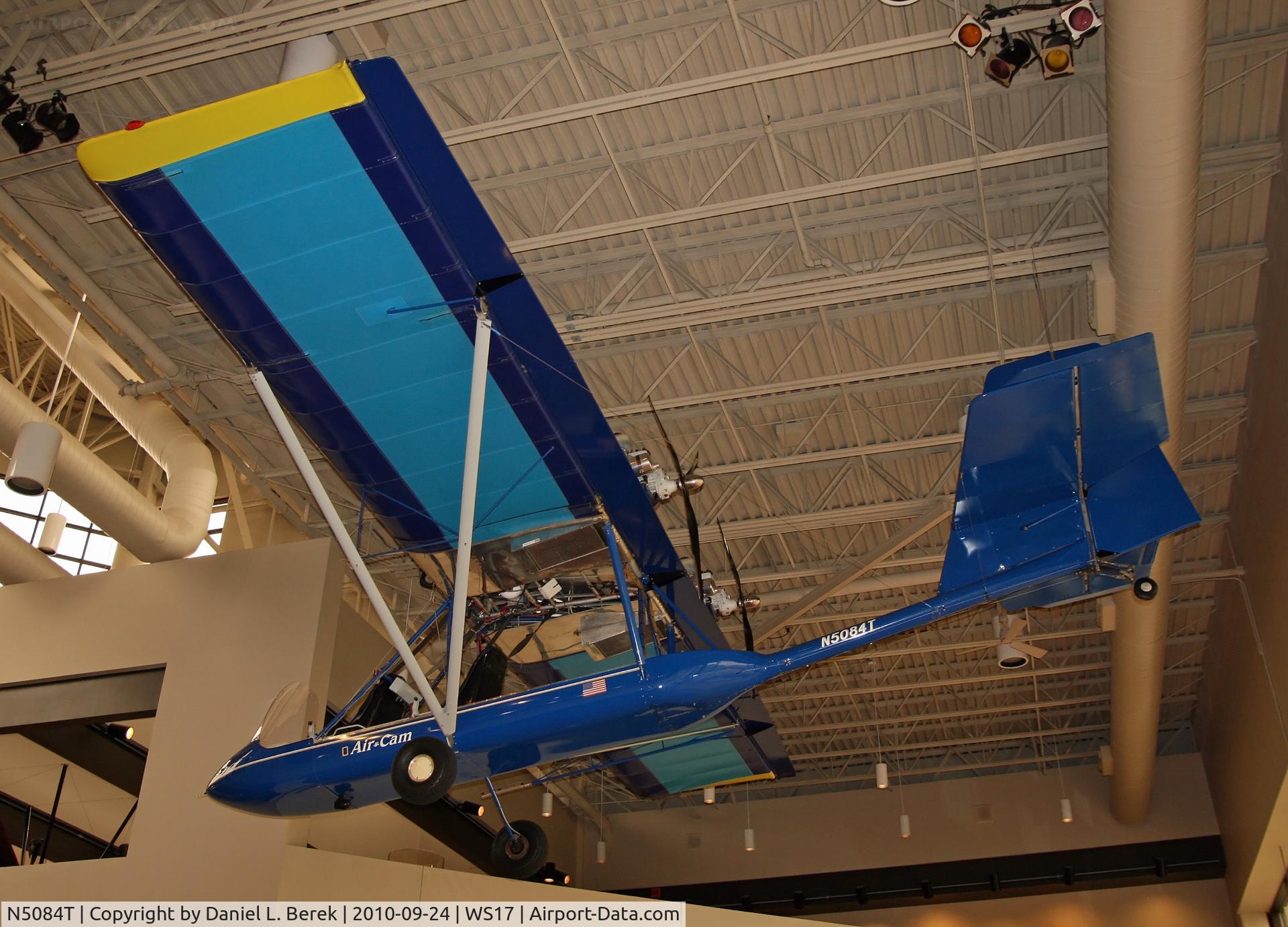 N5084T, 2003 Leza-Lockwood Air Cam C/N AC001, This neat ultralight greets visitors to the EAA AirVenture Museum, Oshkosh, WI.