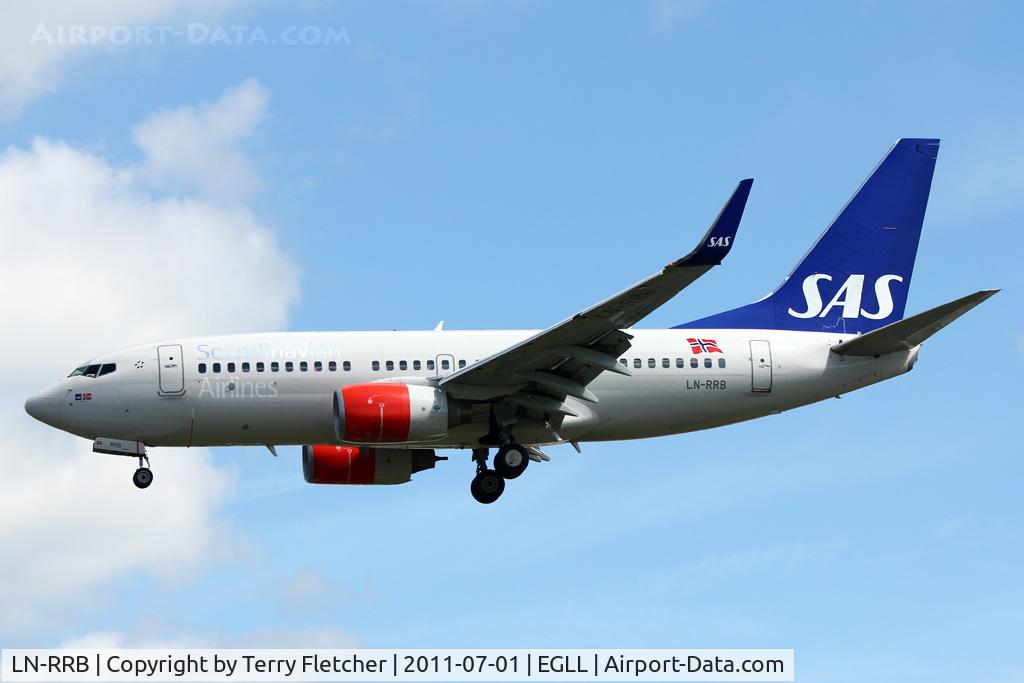 LN-RRB, 2007 Boeing 737-783 C/N 32276, SAS 2007 BOEING 737-783, c/n: 32276 at Heathrow