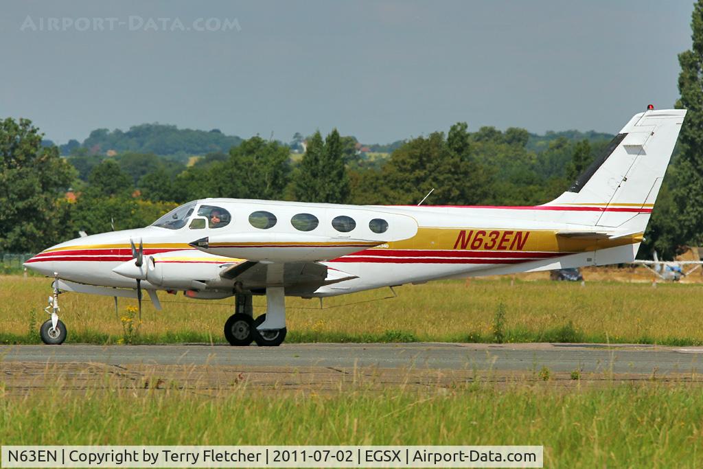 N63EN, 1972 Cessna 340 C/N 340-0063, Cessna 340, c/n: 340-0063 , taxying for departure from North Weald