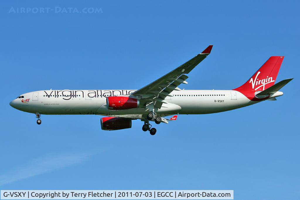 G-VSXY, 2010 Airbus A330-343X C/N 1195, Virgin Atlantic's 2010 Airbus A330-343X, c/n: 1195 arriving at Manchester from Florida