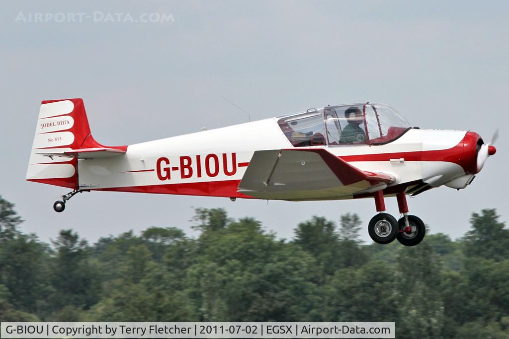 G-BIOU, 1958 Jodel D-117A C/N 813, 1958 SAN Jodel D117A, c/n: 813 at North Weald