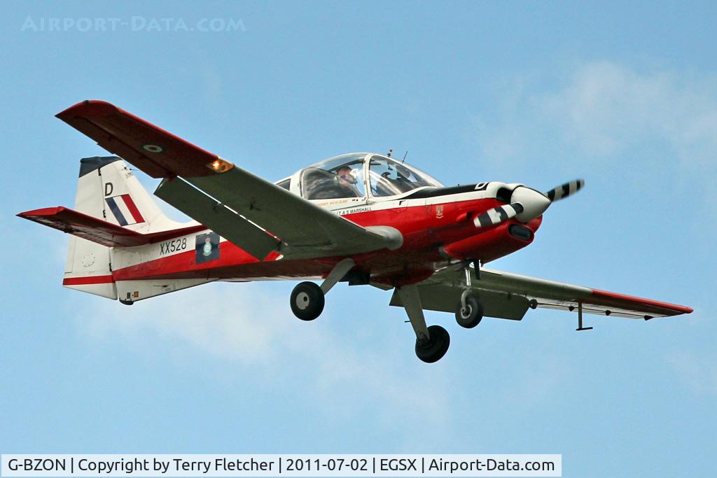 G-BZON, 1973 Scottish Aviation Bulldog T.1 C/N BH120/214, G-BZON (XX528), 1973 Scottish Aviation Bulldog T.1, c/n: BH120/214 at North Weald
