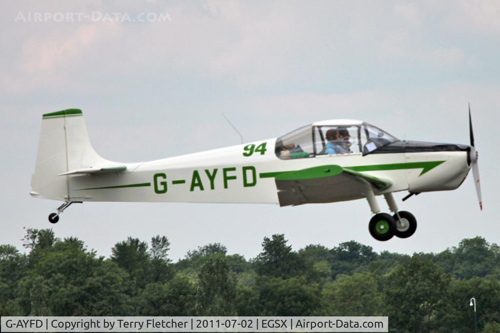 G-AYFD, 1970 Rollason Druine D-62B Condor C/N RAE/645, 1970 Druine D.62B Condor, c/n: RAE/645 at North Weald