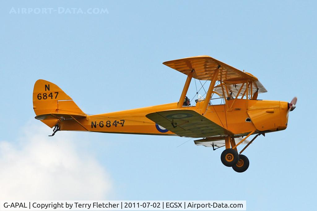 G-APAL, 1939 De Havilland DH-82A Tiger Moth II C/N 82102, G-APAL (N6847), 1939 De Havilland DH82A Tiger Moth, c/n: 82102 at North Weald