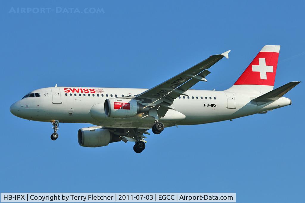 HB-IPX, 1996 Airbus A319-112 C/N 612, 1996 Airbus A319-112, c/n: 612 at Manchester
