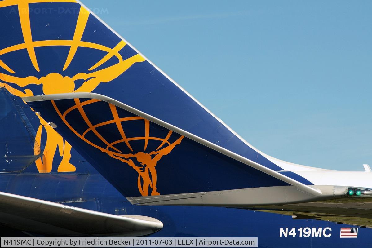 N419MC, 1996 Boeing 747-48EF C/N 28367, taxying to the active