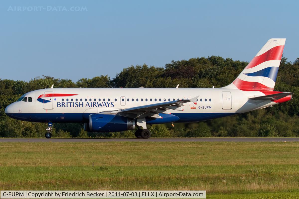 G-EUPM, 2000 Airbus A319-131 C/N 1258, departure via RW06