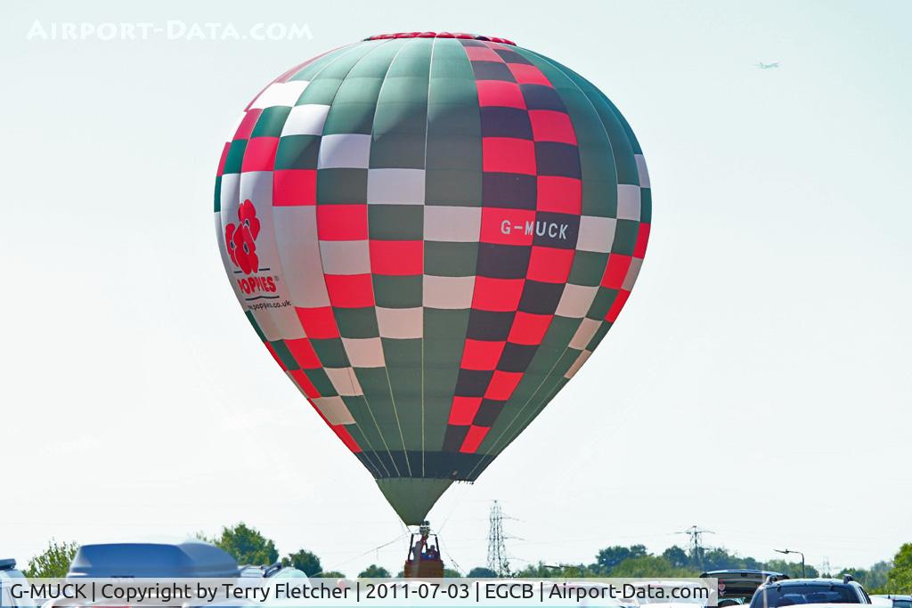 G-MUCK, 2005 Lindstrand Hot Air Balloons LBL 77A C/N 982, 2005 Lindstrand Hot Air Balloons Ltd LBL 77A, c/n: 982 - tethered on 2011 Family Fun Day