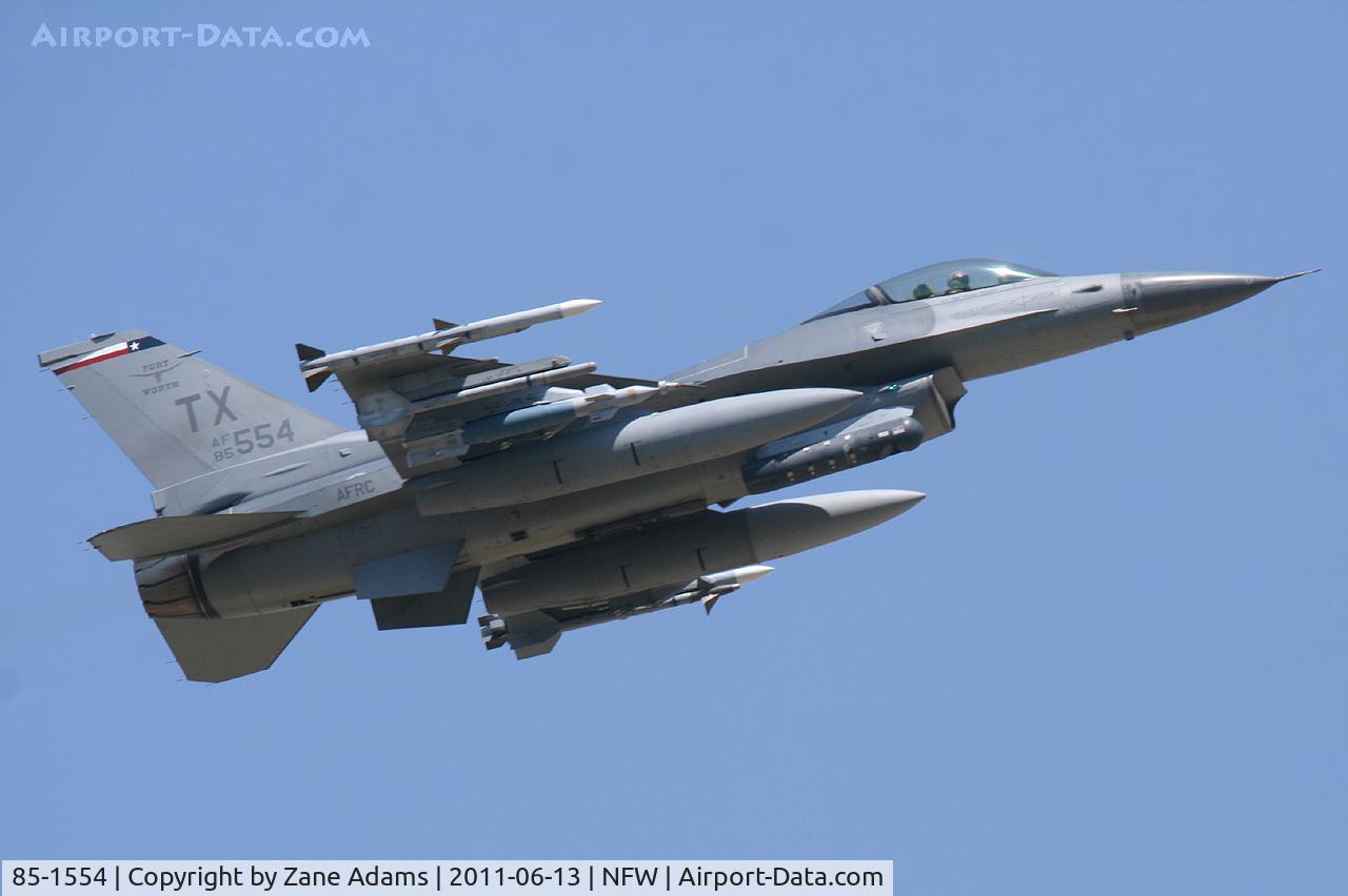 85-1554, 1985 General Dynamics F-16C Fighting Falcon C/N 5C-296, 301st FW F-16 At NASJRB Fort Worth - Carswell Field