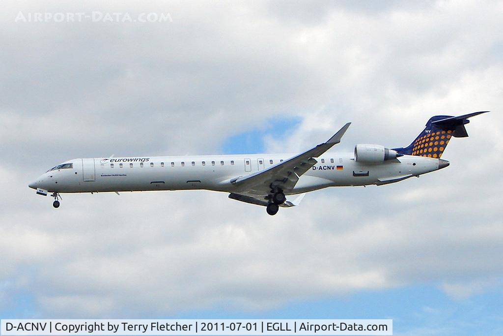 D-ACNV, 2011 Bombardier CRJ-900LR (CL-600-2D24) C/N 15268, Eurowings 2011 Canadair CRJ 900LR at Heathrow