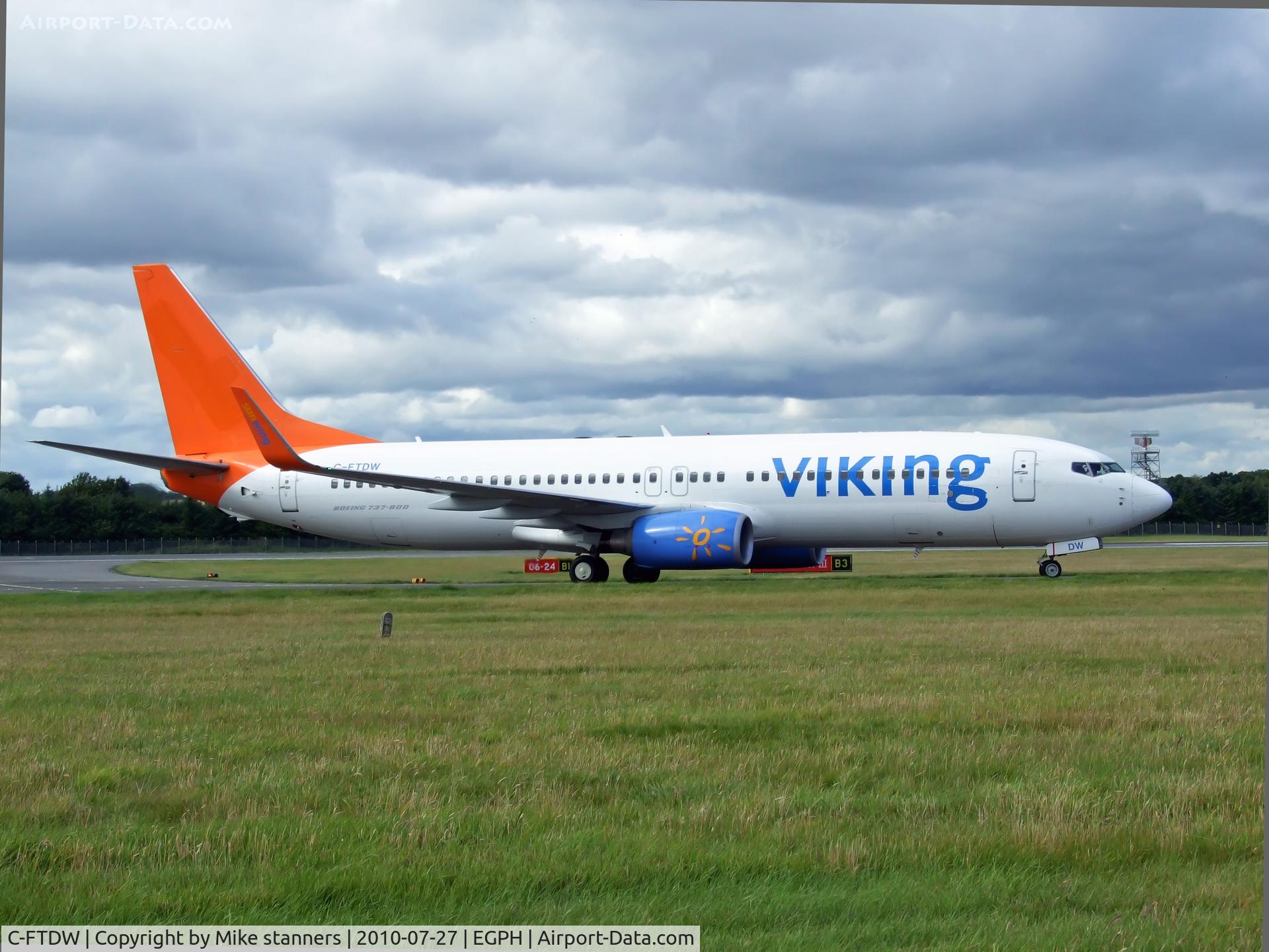 C-FTDW, 2006 Boeing 737-808 C/N 34704, A Real treat for me at EDI Was this Boeing 737 from Viking airlines still in sunwings colour scheme