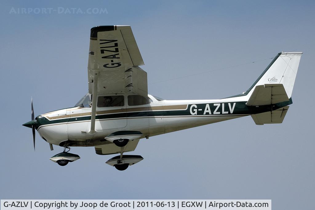 G-AZLV, 1969 Cessna 172K Skyhawk C/N 17257908, landing at Waddington