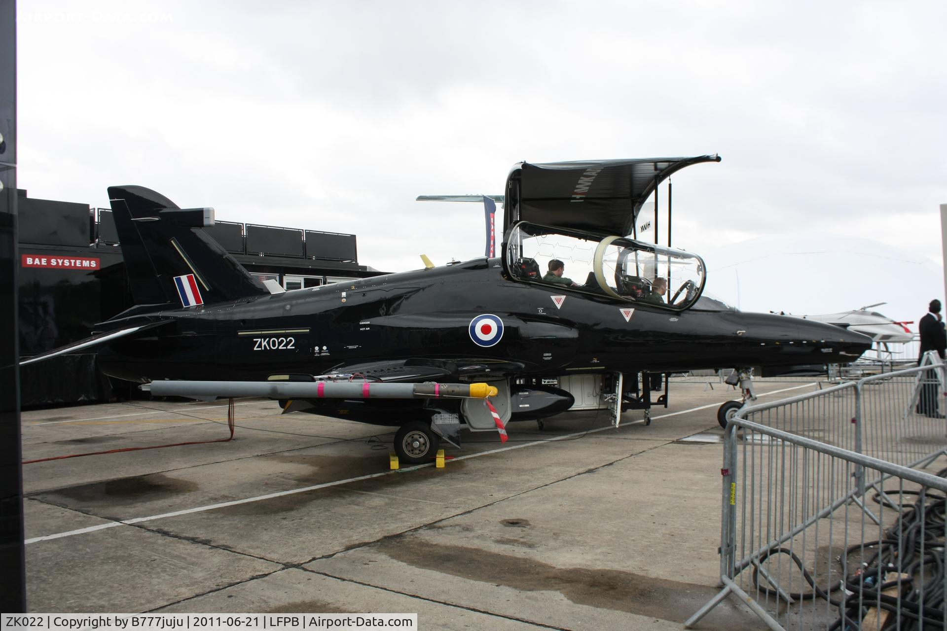 ZK022, 2009 British Aerospace Hawk T2 C/N RT013/1251, on display at SIAE 2011
