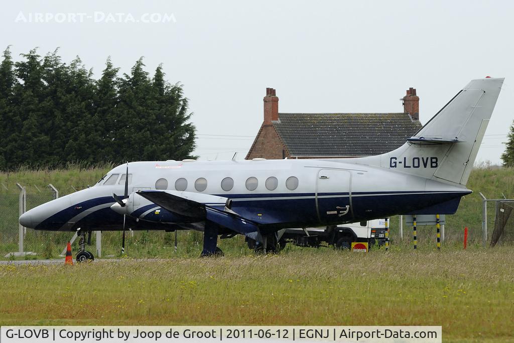 G-LOVB, 1983 British Aerospace BAe-3107 Jetstream 31 C/N 622, Humberside flightline at Eastern Airways maintenance plant.
