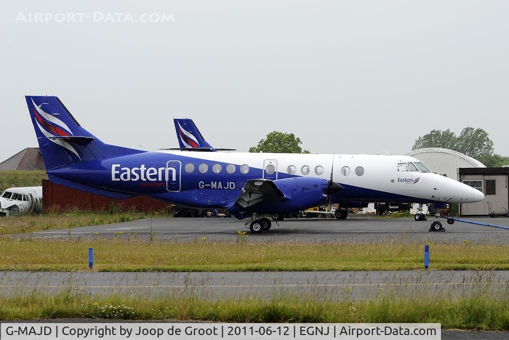 G-MAJD, 1992 British Aerospace Jetstream 41 C/N 41006, Humberside flightline at Eastern Airways maintenance plant.