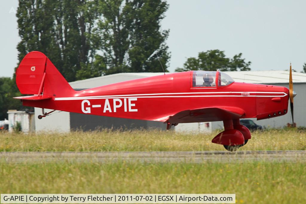 G-APIE, 1958 Tipsy Belfair C/N 535, 1958 Tipsy Belfair, c/n: 535 at North Weald