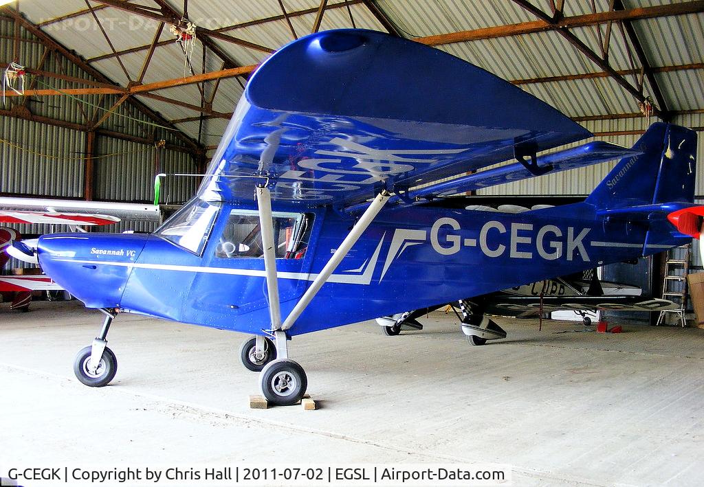 G-CEGK, 2006 ICP MXP-740 Savannah Jabiru(1) C/N BMAA/HB/515, in the main hangar at Andrewsfield