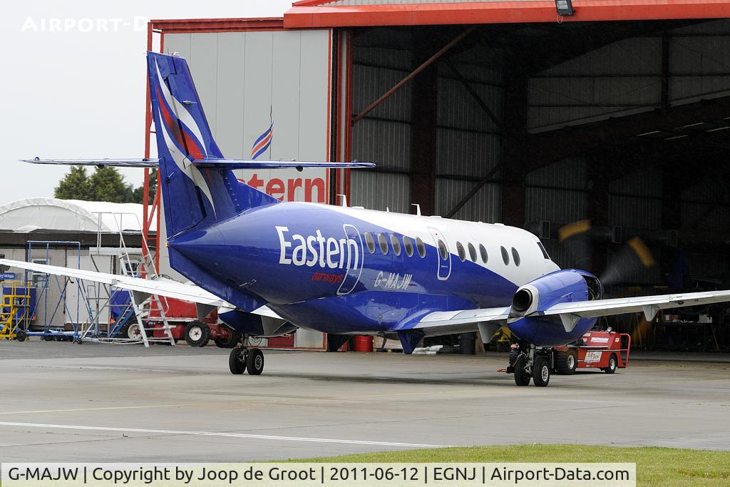 G-MAJW, 1993 British Aerospace Jetstream 41 C/N 41015, engine test at Easter Airways' maintenance facility