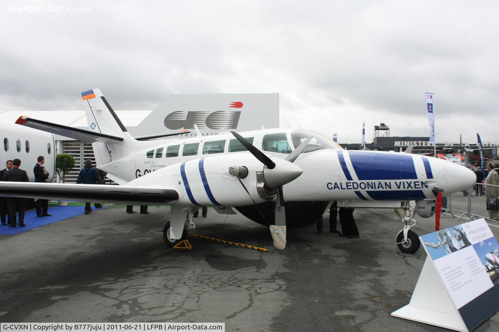 G-CVXN, 1991 Reims F406 Vigilant C/N F406-0064, on display at SIAE 2011