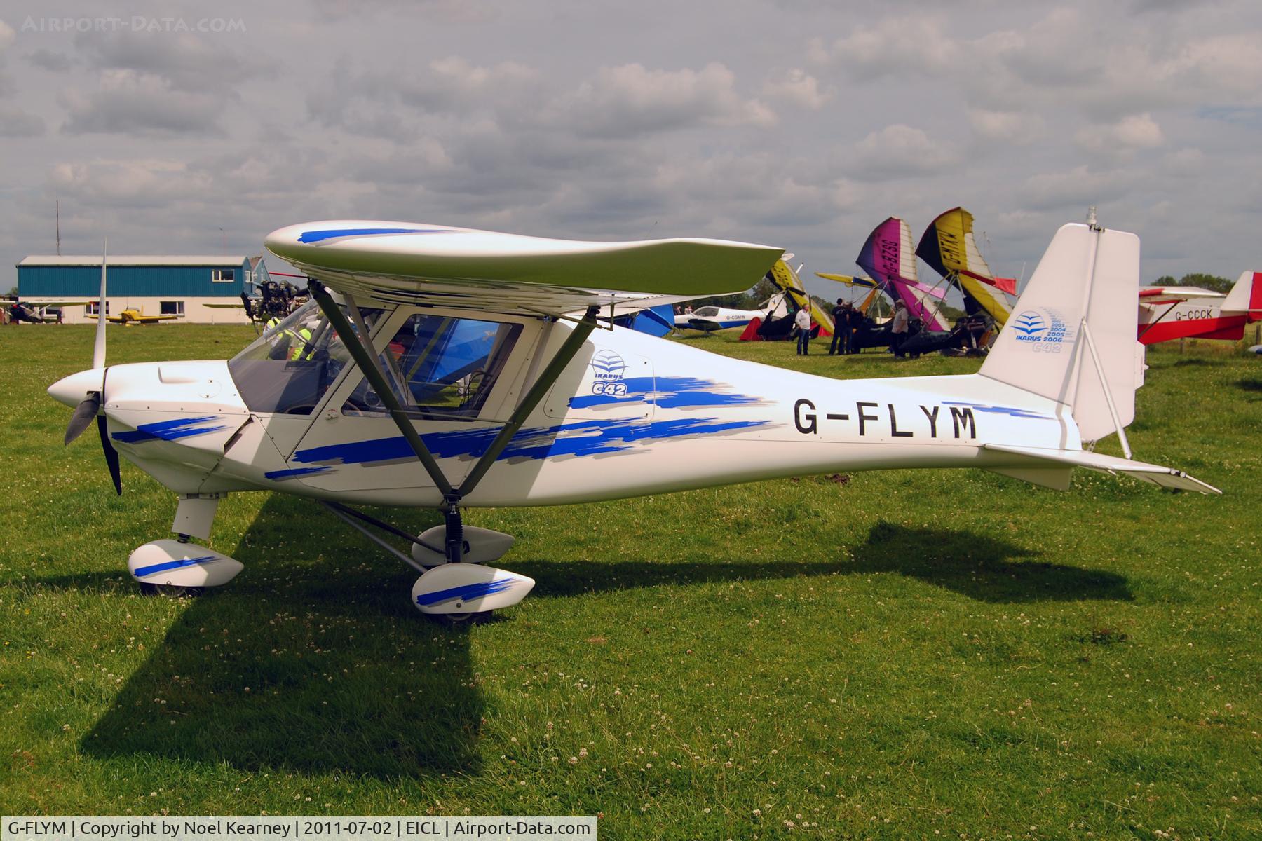 G-FLYM, 2007 Comco Ikarus C42 FB100 C/N 0707-6903, Attending the Clonbullogue Fly-in July 2011
