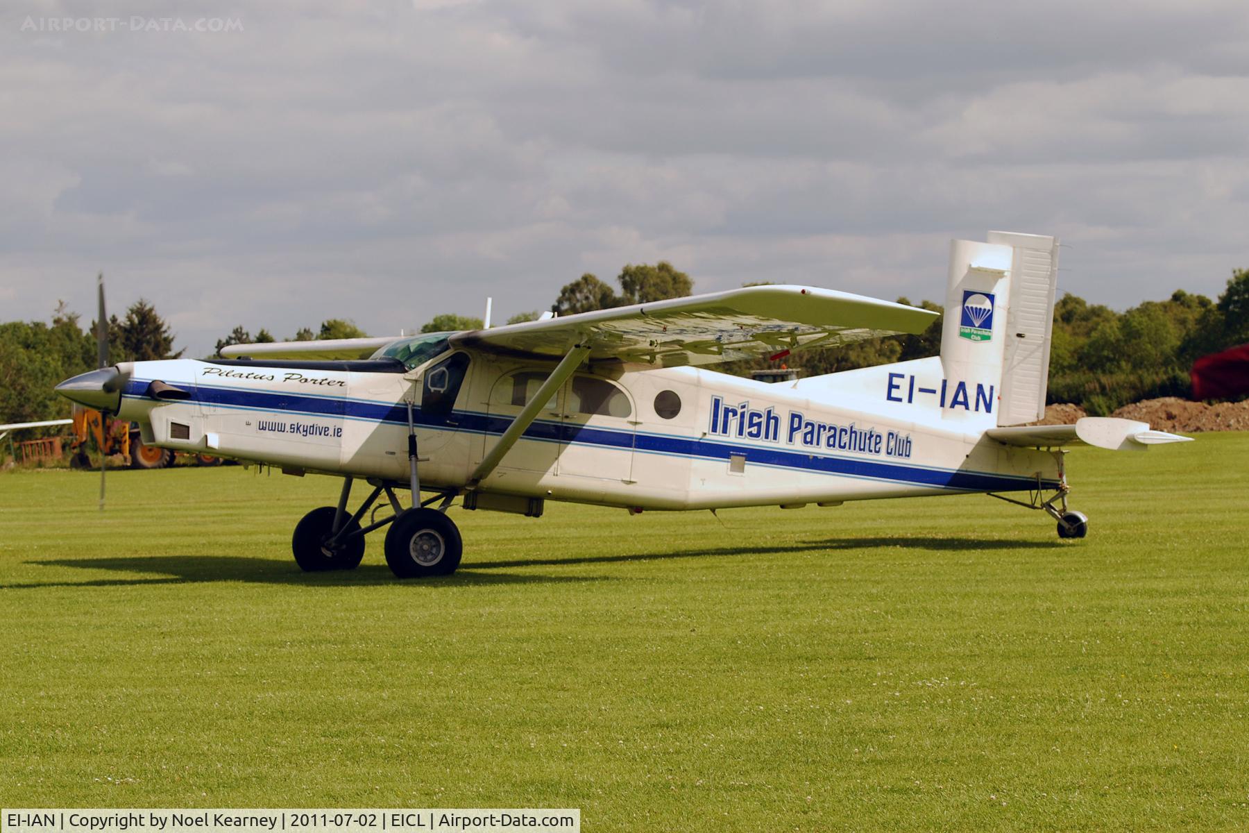 EI-IAN, Pilatus PC-6/B2-H4 Turbo Porter C/N 810, Attending the Clonbullogue Fly-in July 2011