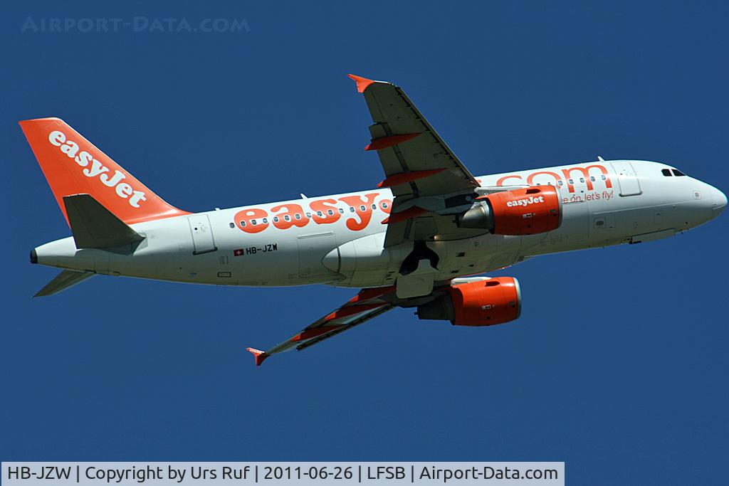 HB-JZW, 2006 Airbus A319-111 C/N 2729, departing on runway 15