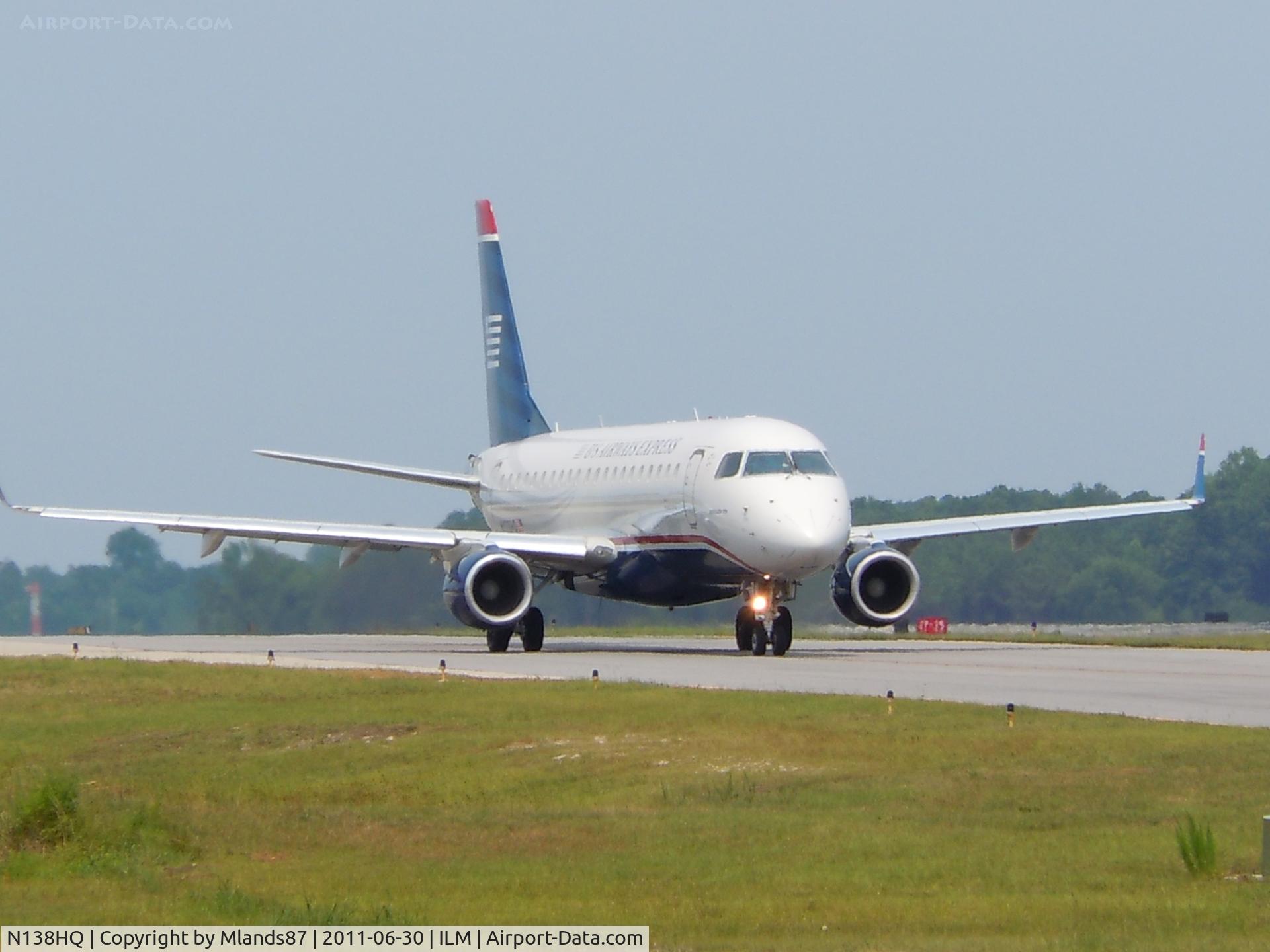 N138HQ, 2008 Embraer 175LR (ERJ-170-200LR) C/N 17000234, Smokey day at Wilmington Int.