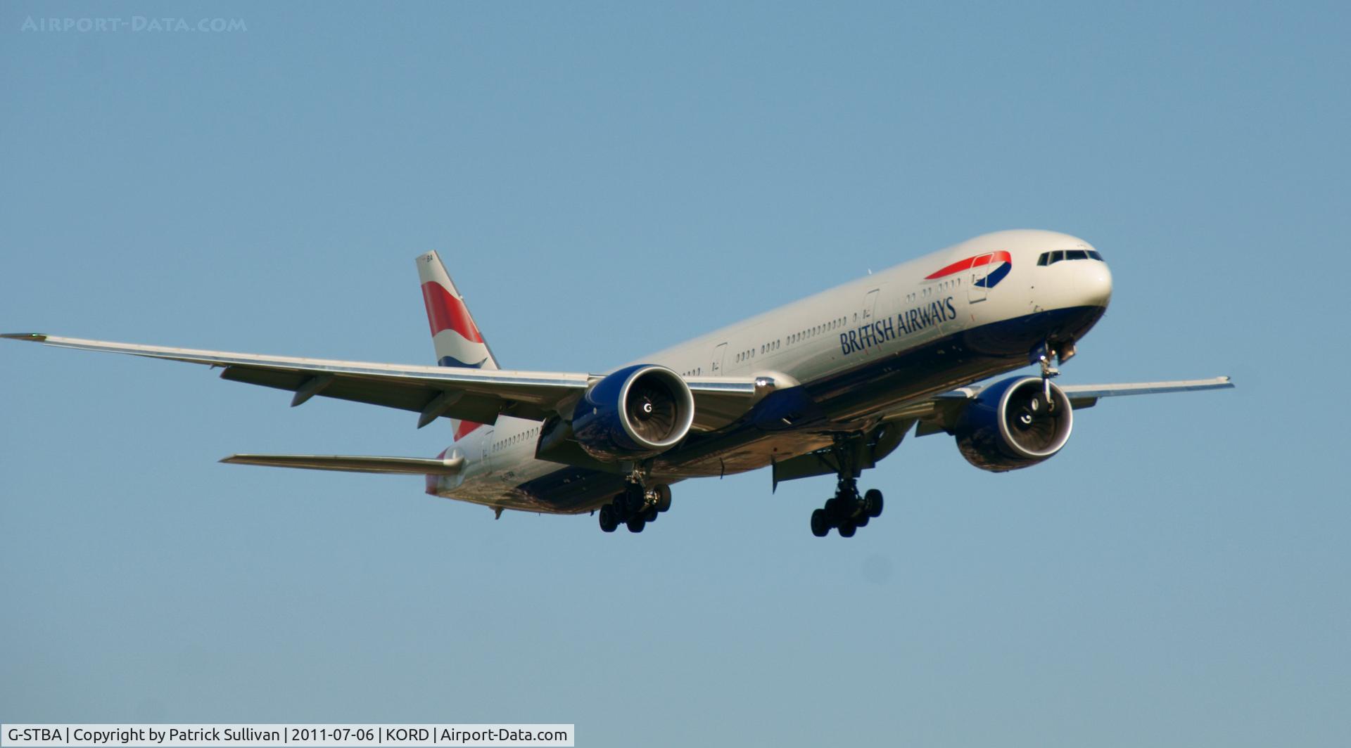 G-STBA, 2010 Boeing 777-336/ER C/N 40542, Landing OHare 28C