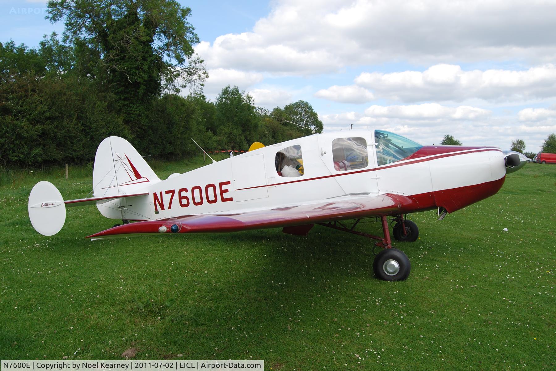 N7600E, 1958 Bellanca 14-19-2 Cruisair Senior C/N 4102, Attending the July fly-in at Clonbullogue Aerodrome.