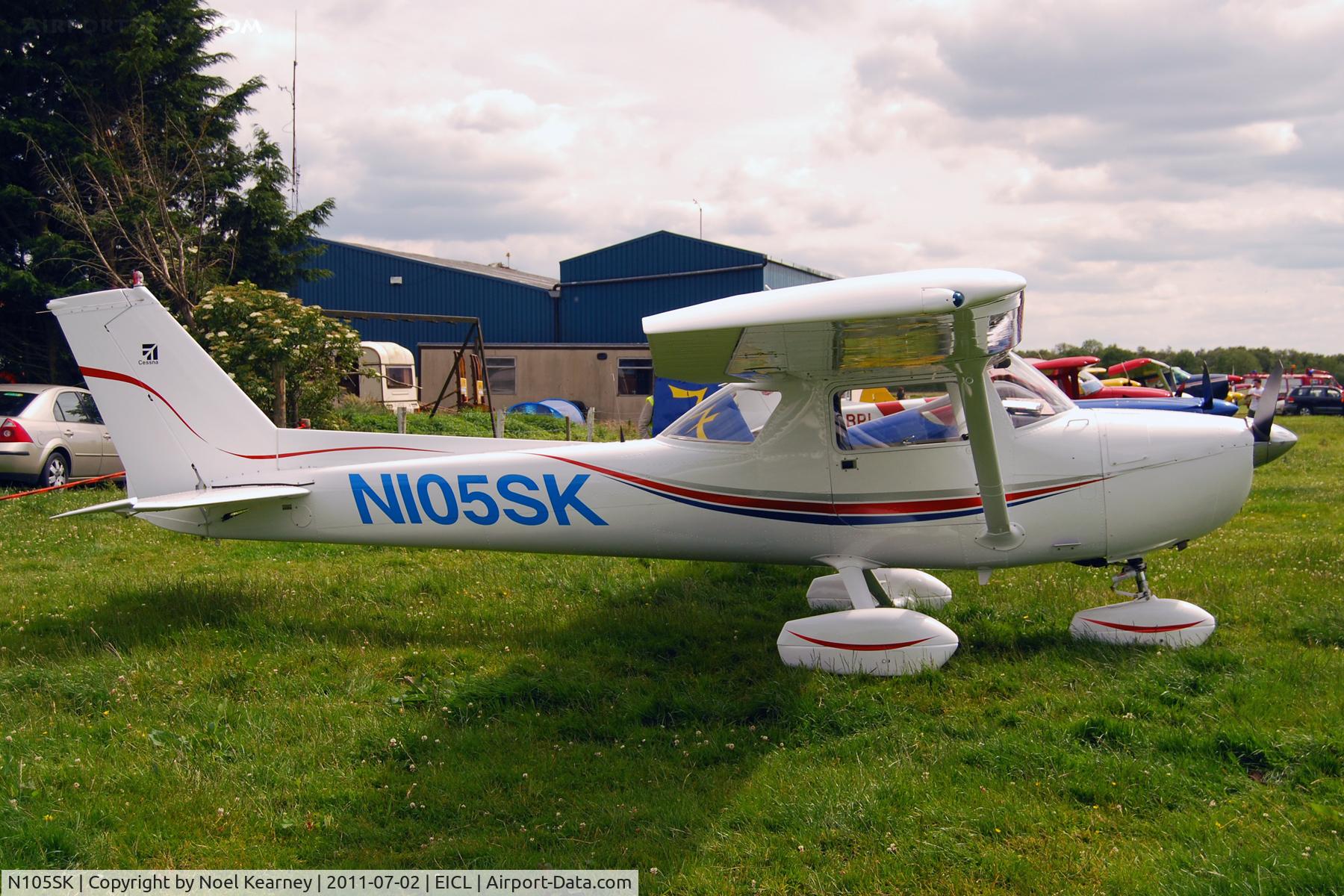 N105SK, 1972 Reims F150L C/N 0877, Attending the July fly-in at Clonbullogue Aerodrome.