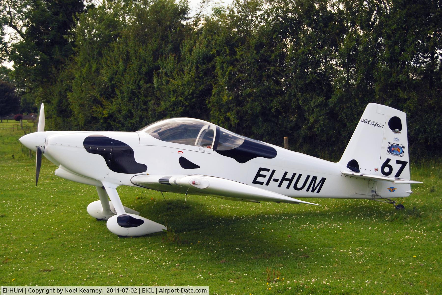 EI-HUM, Vans RV-7 C/N 70588-1, Attending the July fly-in at Clonbullogue Aerodrome.