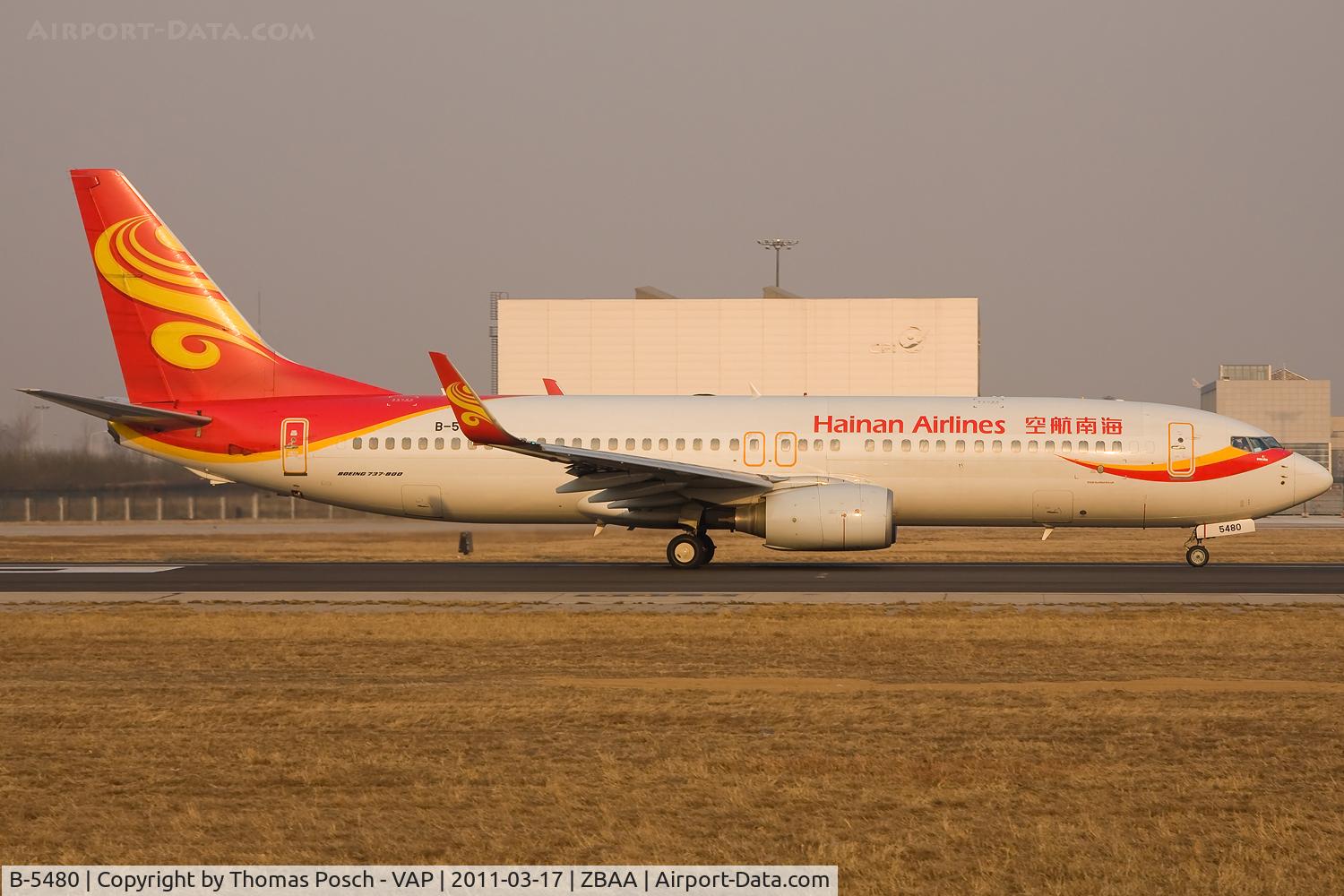 B-5480, 2009 Boeing 737-86N C/N 35648, Hainan Airlines