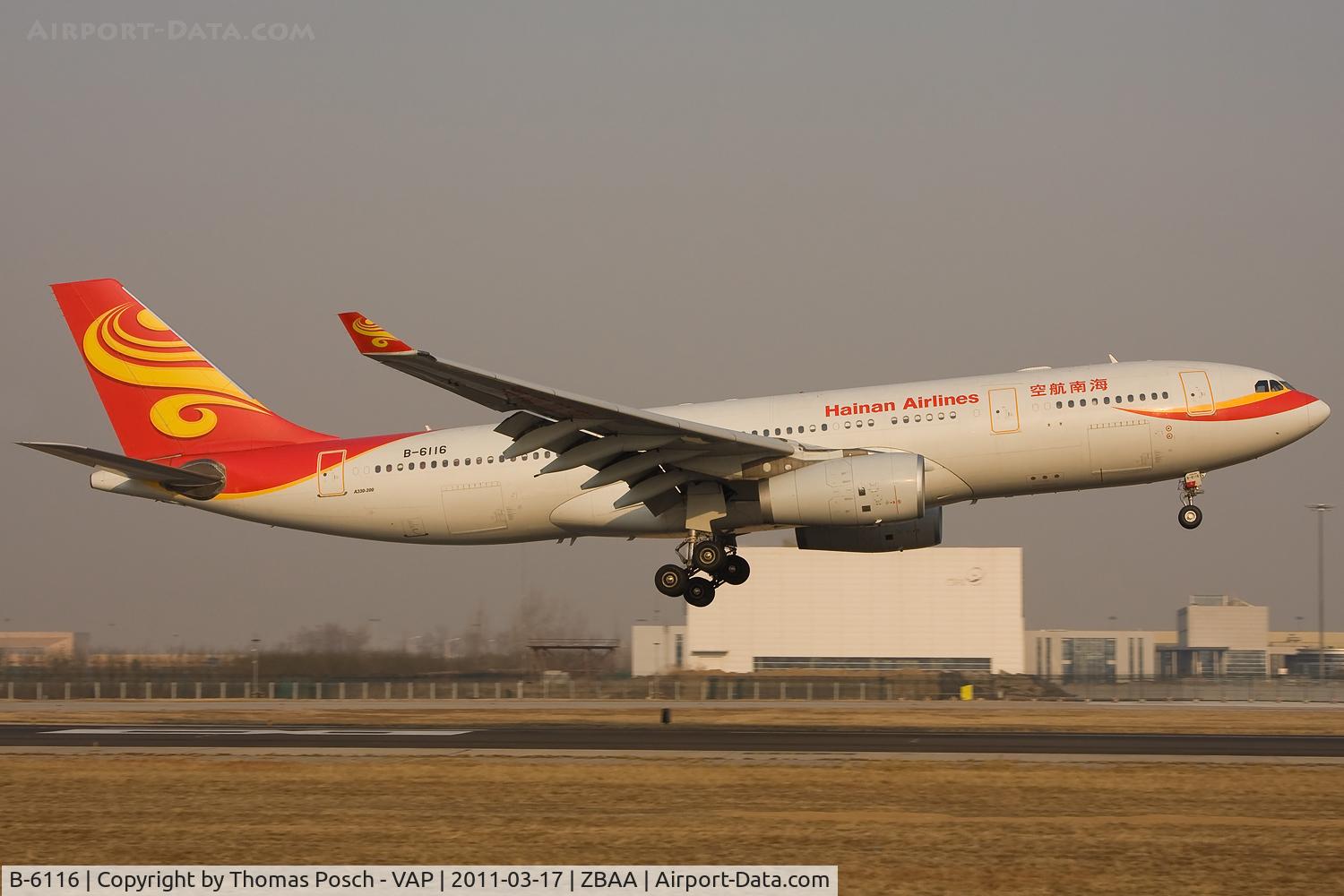 B-6116, 2007 Airbus A330-243 C/N 875, Hainan Airlines