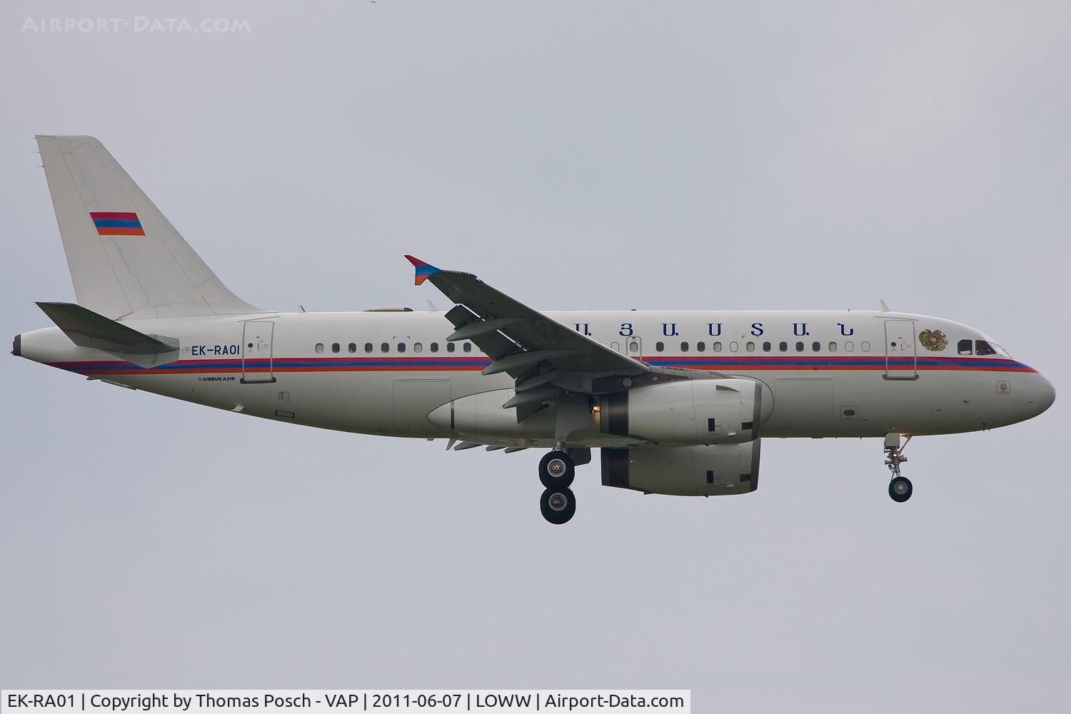 EK-RA01, 1998 Airbus A319-132 C/N 0913, Armenia - Government