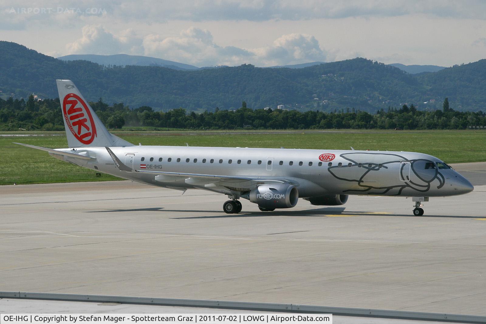 OE-IHG, 2011 Embraer 190LR (ERJ-190-100LR) C/N 19000435, Graz Airport