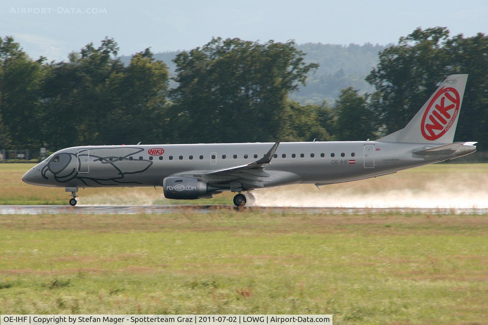 OE-IHF, 2011 Embraer 190LR (ERJ-190-100LR) C/N 19000420, Graz Airport