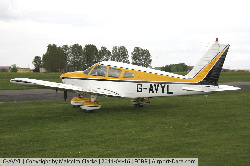 G-AVYL, 1968 Piper PA-28-180 Cherokee D C/N 28-4622, Piper PA-28-180 Cherokee at Breighton Airfield in April 2011.