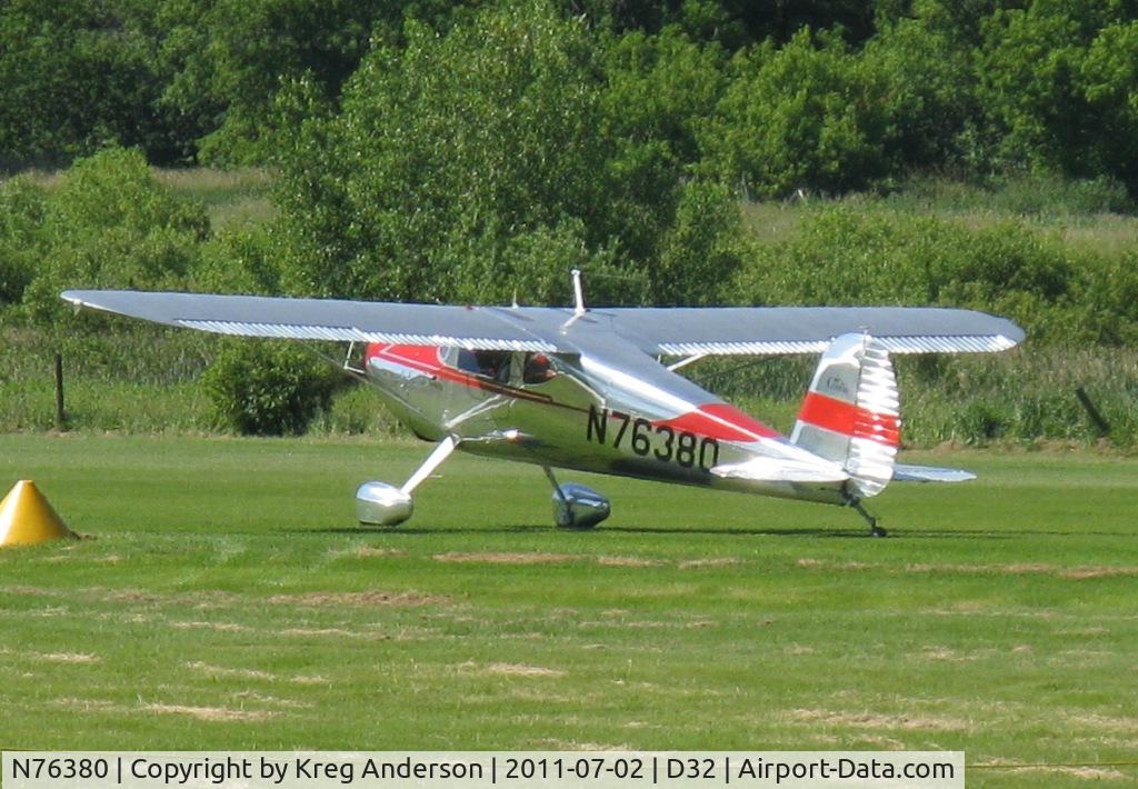 N76380, 1946 Cessna 140 C/N 10801, Starbuck Fly-in 2011