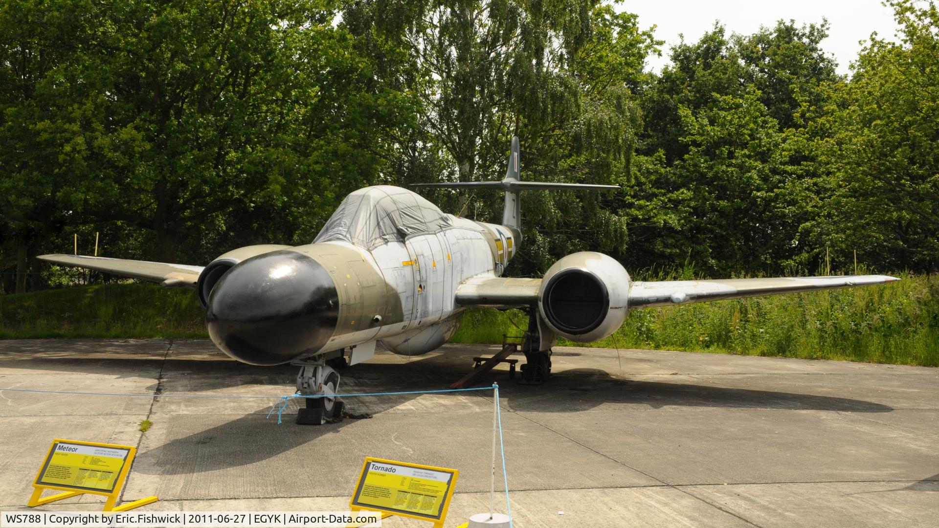 WS788, 1954 Gloster Meteor NF(T).14 C/N Not found WS788,  Armstrong - Whitworth (Gloster) Meteor WS788 at Yorkshire Air Museum