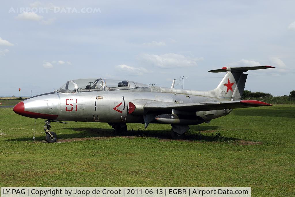 LY-PAG, Aero L-29 Delfin C/N 491273, gateguard at Breighton
